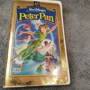 Peter‎ Pan 45th Anniversary Limit Edition VHS Fully Restored THX Certified Wendy